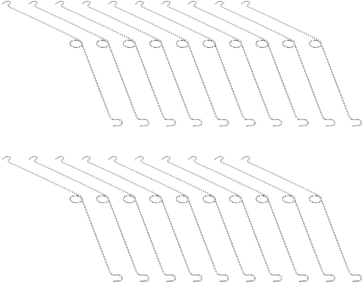 Dailygoods - Inbouw Lichte Lente Clips Roestvrij Staal 20 Stuks