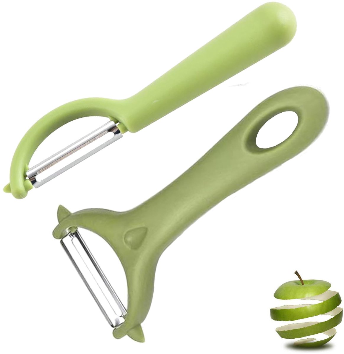 Dailygoods - Multifunctionele Dunschiller met Antislip Handgreep, Set van 2