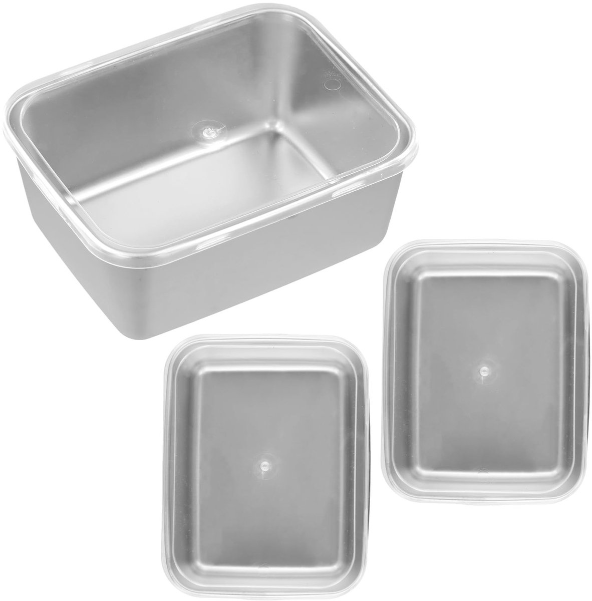 Dailygoods - Set van 3 RVS Maaltijddozen met Luchtdichte Deksels