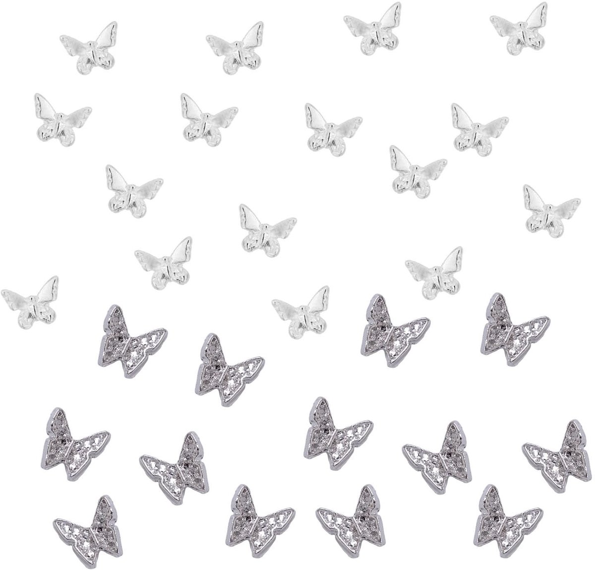 Dailygoods - 150 Stuks 3D Vlinder Nageldecoraties voor Nail Art
