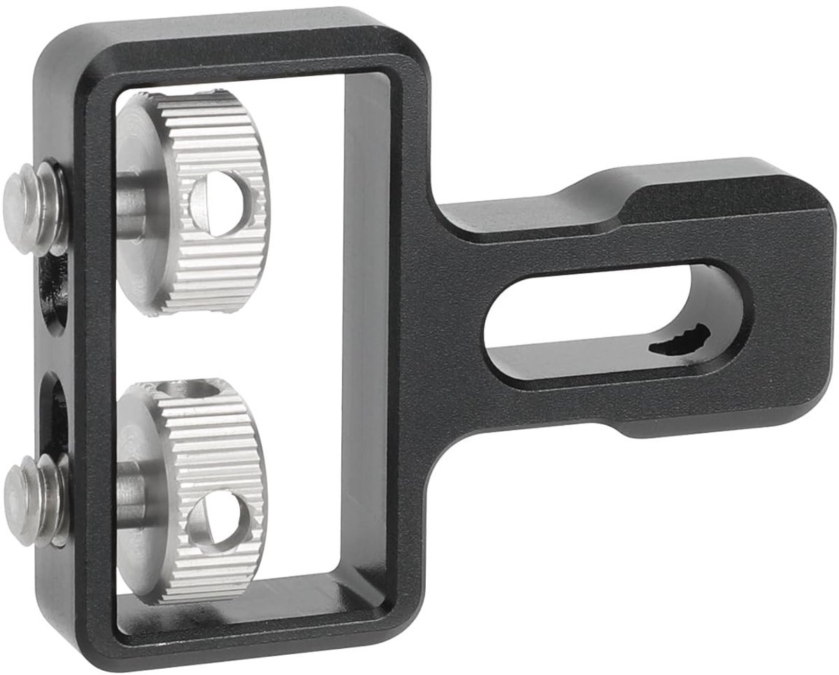 Dailygoods - Aansluithouder met Dubbele 1/4"-20 Kartelschroef voor Camerakooi
