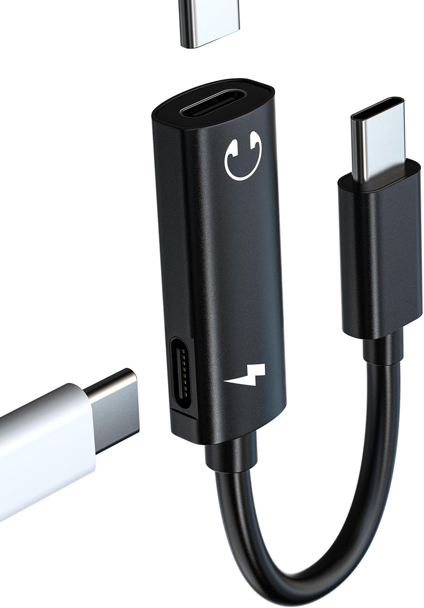 Dailygoods - 2-in-1 USB C Hoofdtelefoon Splitter met Oplaadfunctie