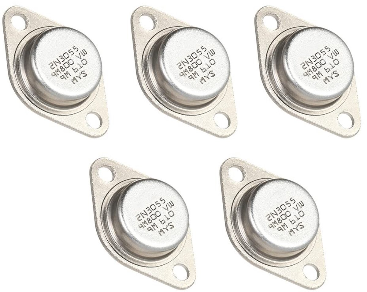 Dailygoods - Set van 5 Power Transistors 2N3055 NPN voor Audio Versterkers