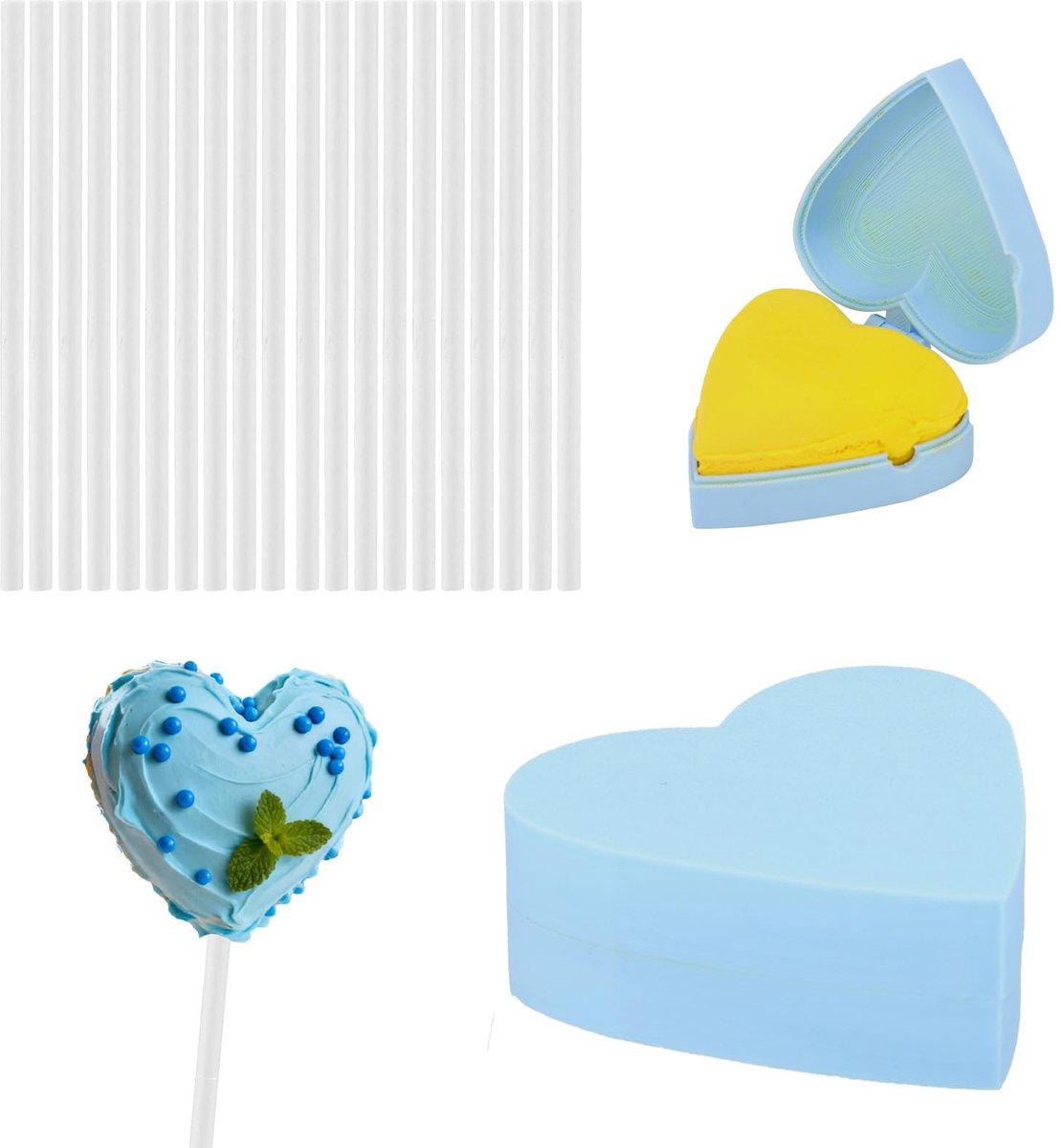 Dailygoods - Cakepopvorm met 20 Stokjes voor Thuis Bakken
