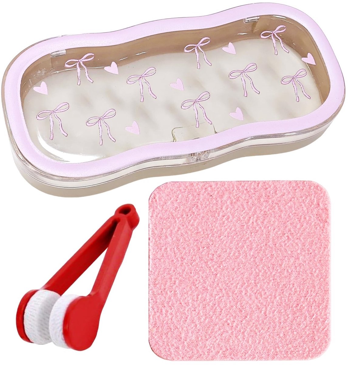 Dailygoods - Cosensi - Glazen Opbergset met Schoonmaakdoek en Draagbare Koffer