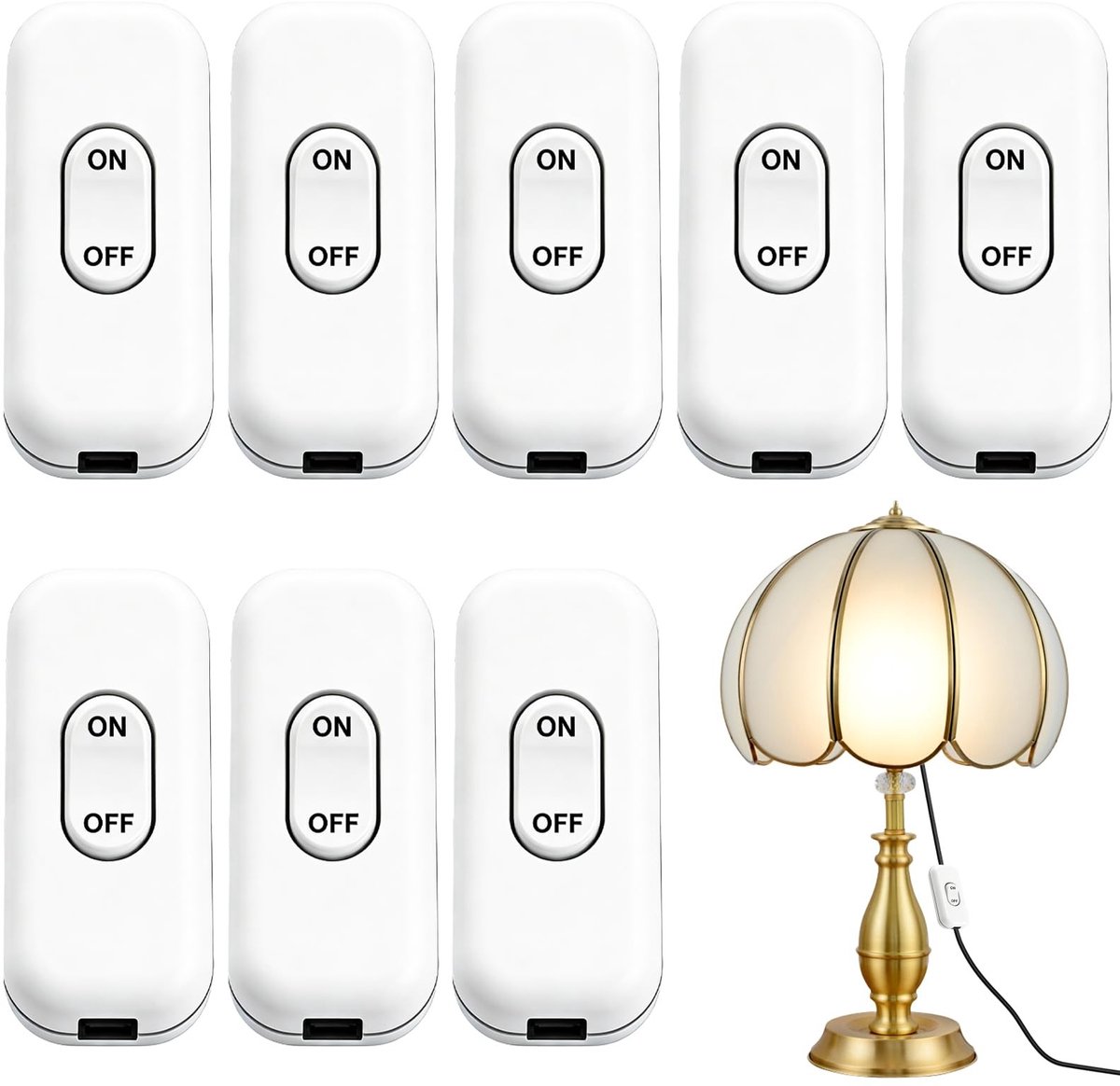Dailygoods - Tussenschakelaars 8 Stuks voor Apparatuur en Lampen