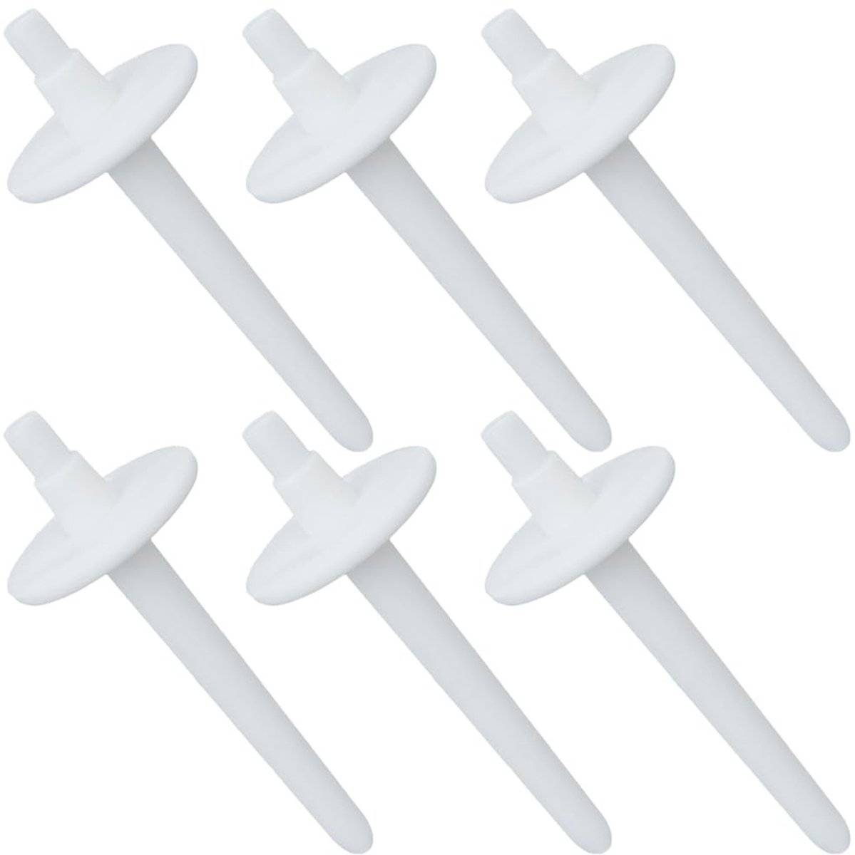 Dailygoods - Set van 6 Witte Naaimachine Spoel Pinnen voor Handheld Gebruik