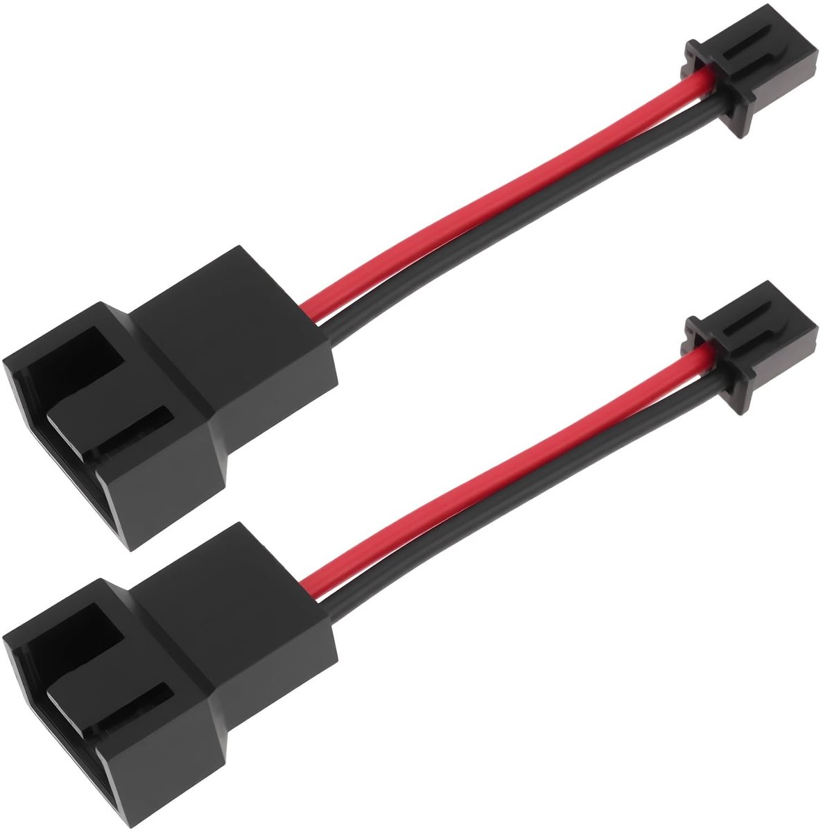 Dailygoods - 2 Stuks Ventilatoradapterkabel 2-Pins naar 4-Pins
