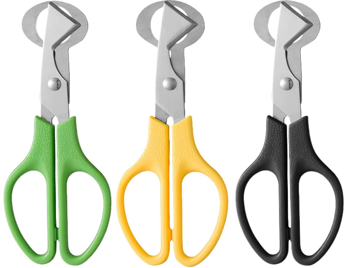 Dailygoods - Set van 3 Roestvrijstalen Eierschalen Openers voor de Keuken