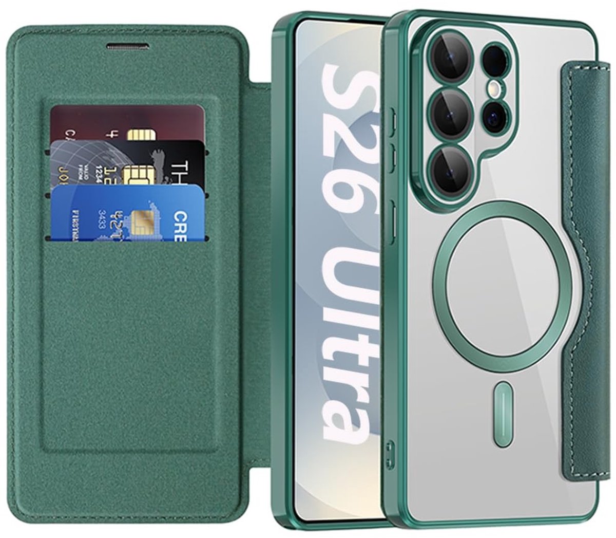 Dailygoods - Lederen Portemonnee Hoesje voor Samsung Galaxy S26 Ultra