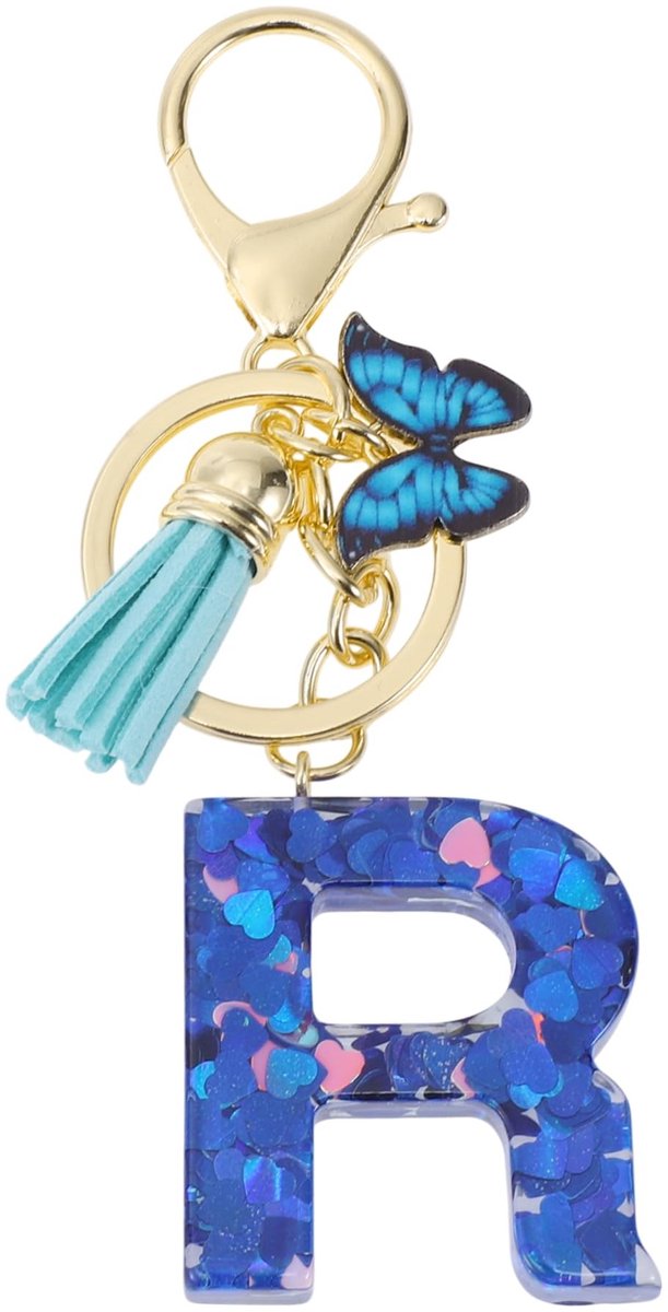 Dailygoods - Sleutelhanger met Vlinder en Initialen voor Dames
