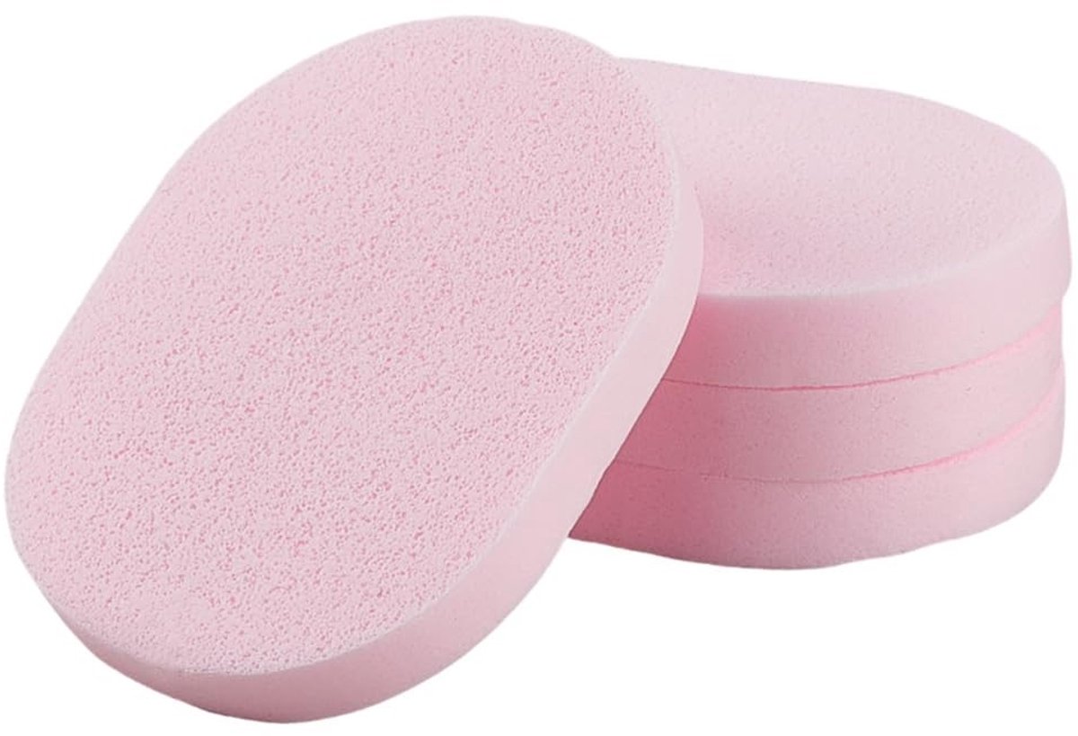 Dailygoods - Set van 4 Herbruikbare Gezichtsreinigingssponzen voor Make-up Verwijdering