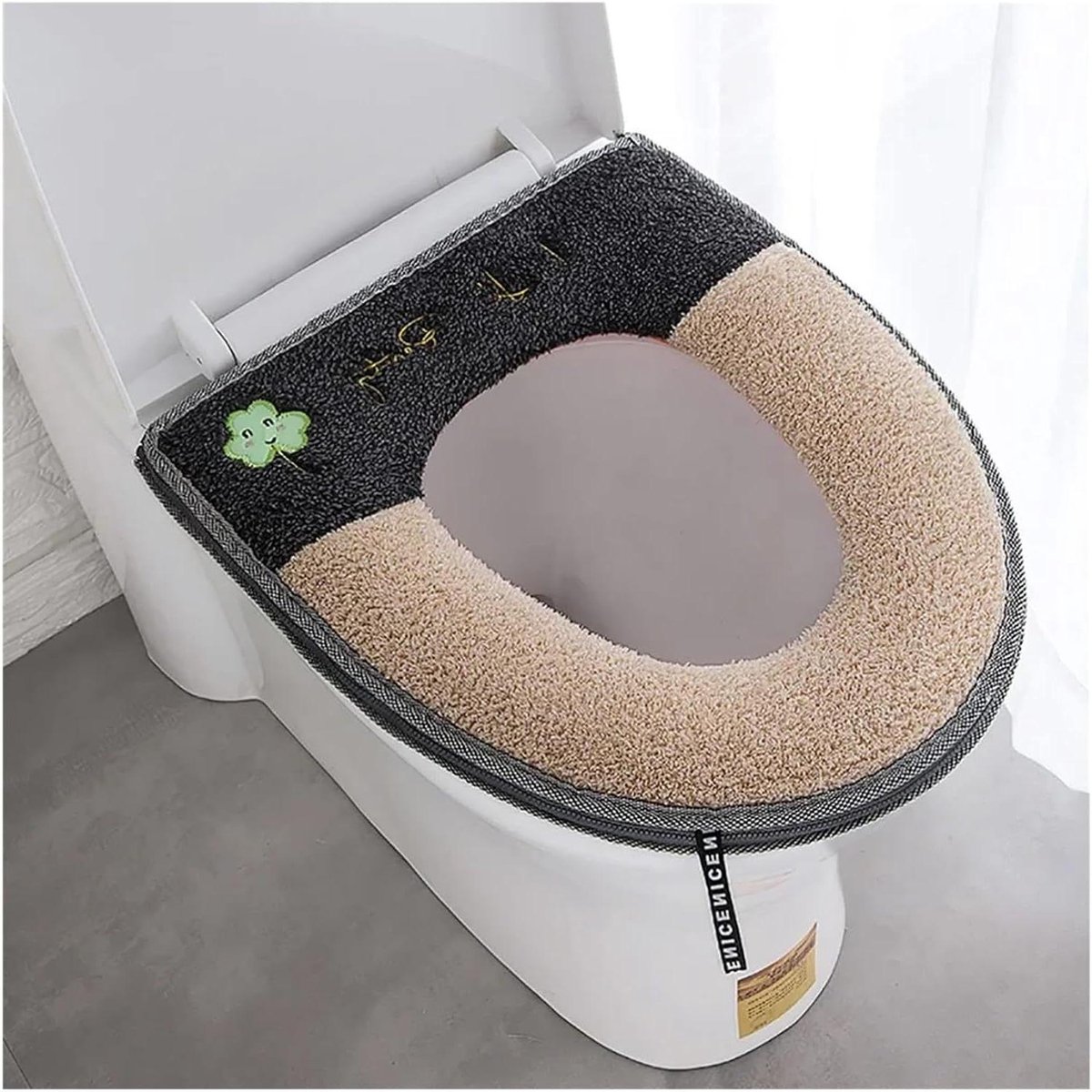 Toiletstoelhoezen Set - Zachte Wasbare Pad - Hygiënisch Gebruik - Universele Pasvorm - 43 x 37 cm - Geel
