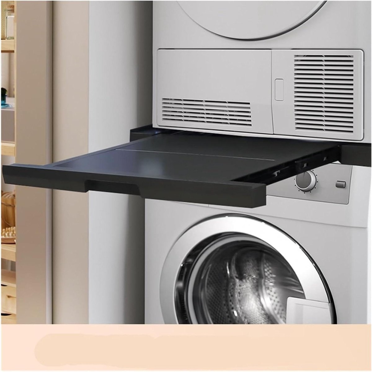 Wasdroger stapelset - Wasmachine rek - Ruimte Besparen - Universeel Geschikt - 1.5 kg - Zwart