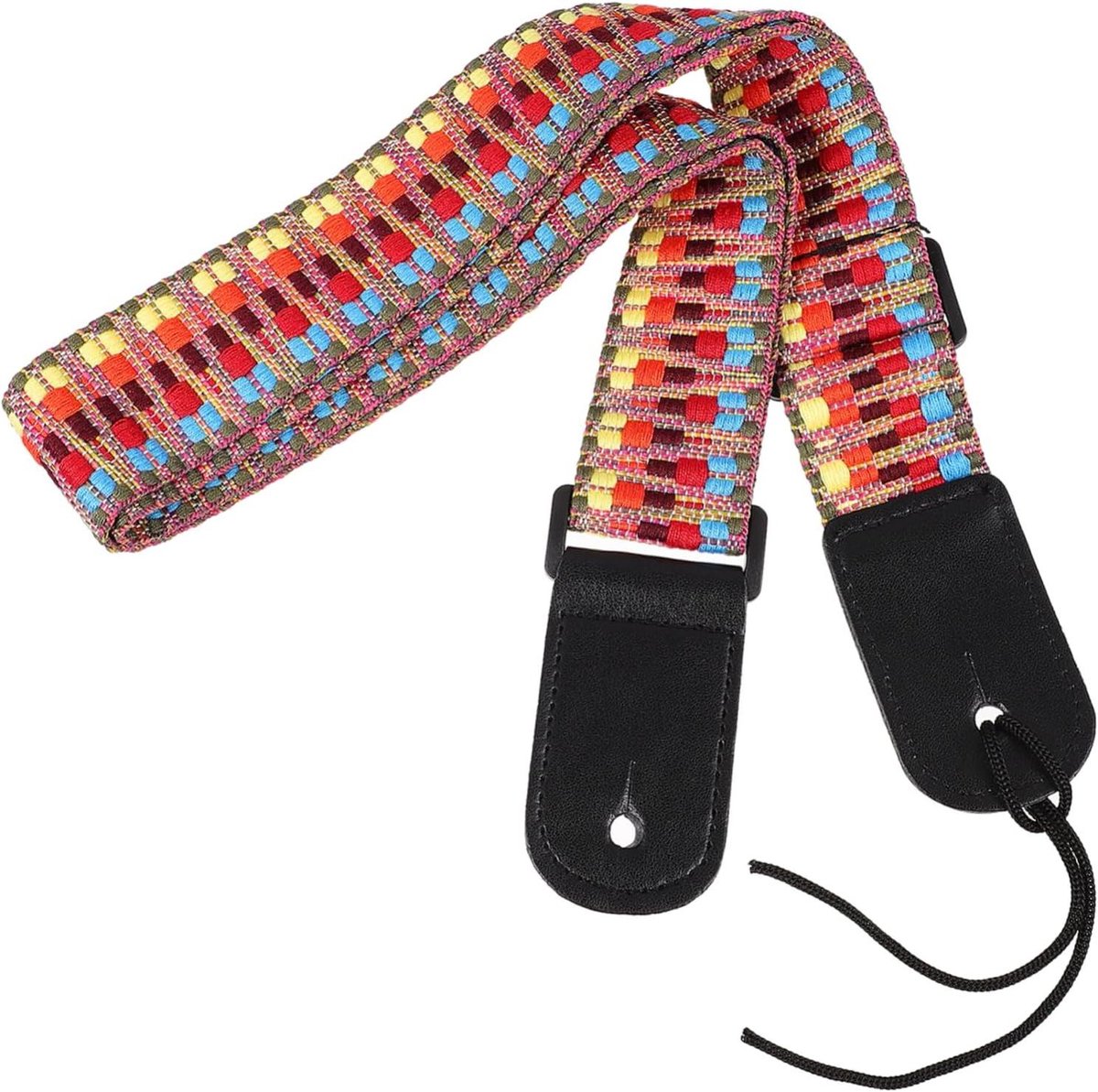 Ukulele Strap - Gitaar Schouderband - Muziek Maken - Regenboogpatroon - 70 cm - Multicolor