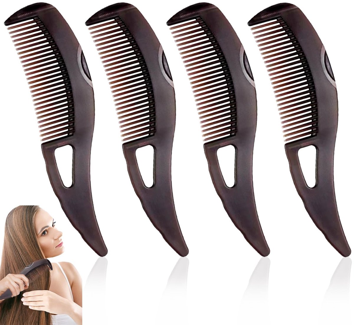 Cosensi - Set van 4 Dandruff Kammen voor Gezonde Hoofdhuid