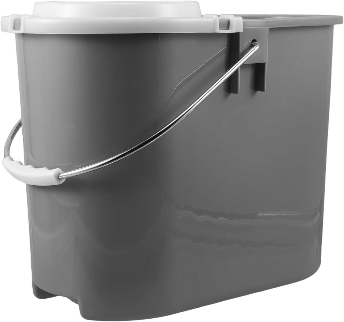 Schoonmaakemmer - Dweil emmer - Efficiënt Vloeren - Antislip Handvat - 40 Liter - Grijs