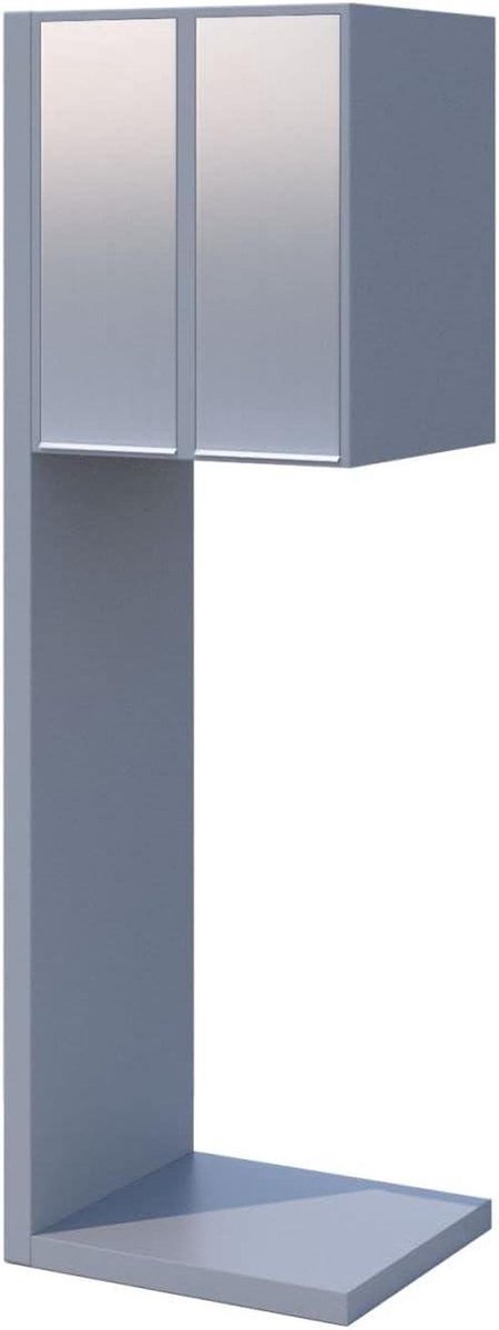 Brievenbussysteem Dubbel - Postkast Systeem - Post Ontvangen - Vrijstaande Bodemmontage - 38x122x32 cm - Grijs