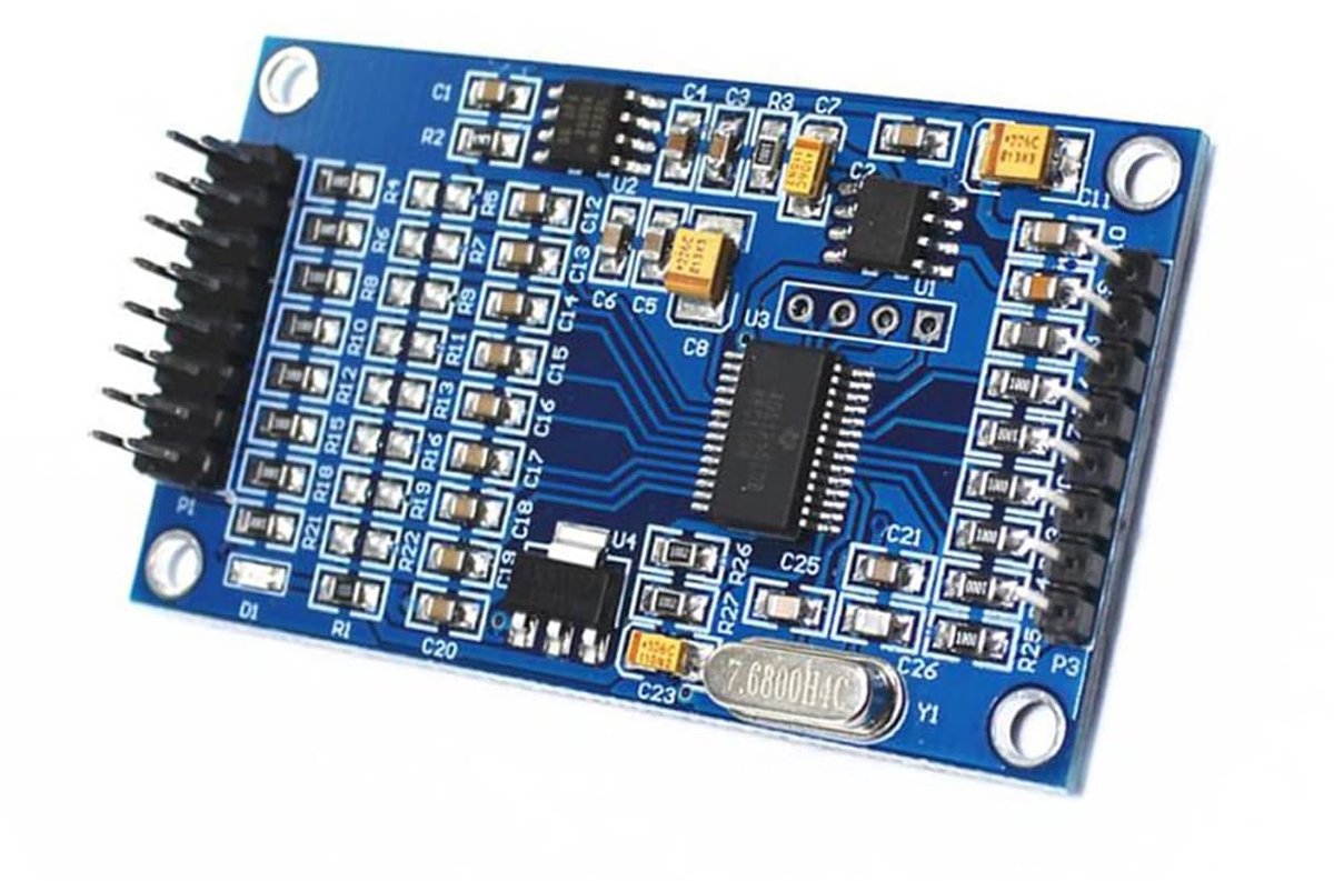 Dailygoods - Dailygoody - 1256 5V 24 Bit 8 Kanaals Modul - Hoogprecies - Compact - Gegevensverzameling - Betrouwbaar - Ideaal voor Elektronica Projecten