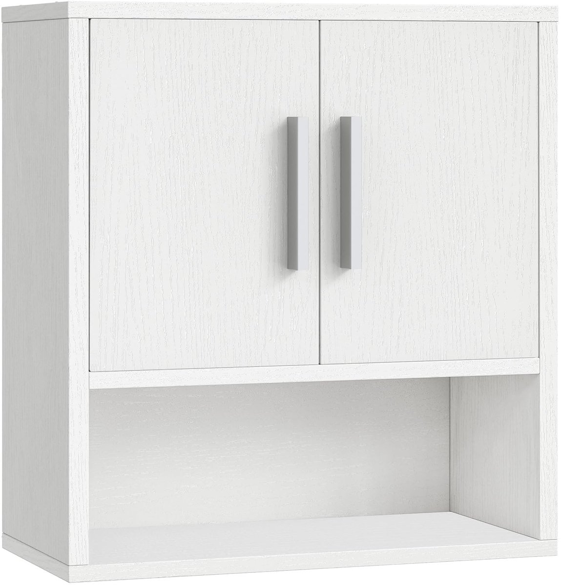 Dailygoods - Dailygoody - Badkamer Opbergkast - Wandgemonteerd Medicijnkastje - Verstelbaar Paneel - Wit - Toiletkast - Geschikt voor Badkamer en Keuken - 38 x 18 ...