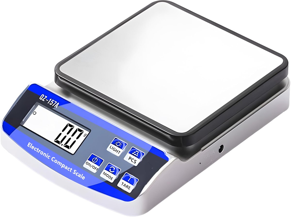 Dailygoods - Dailygoody - Digitale Keukenweegschaal RVS - Tot 15 kg - LCD Display met Tare Functie