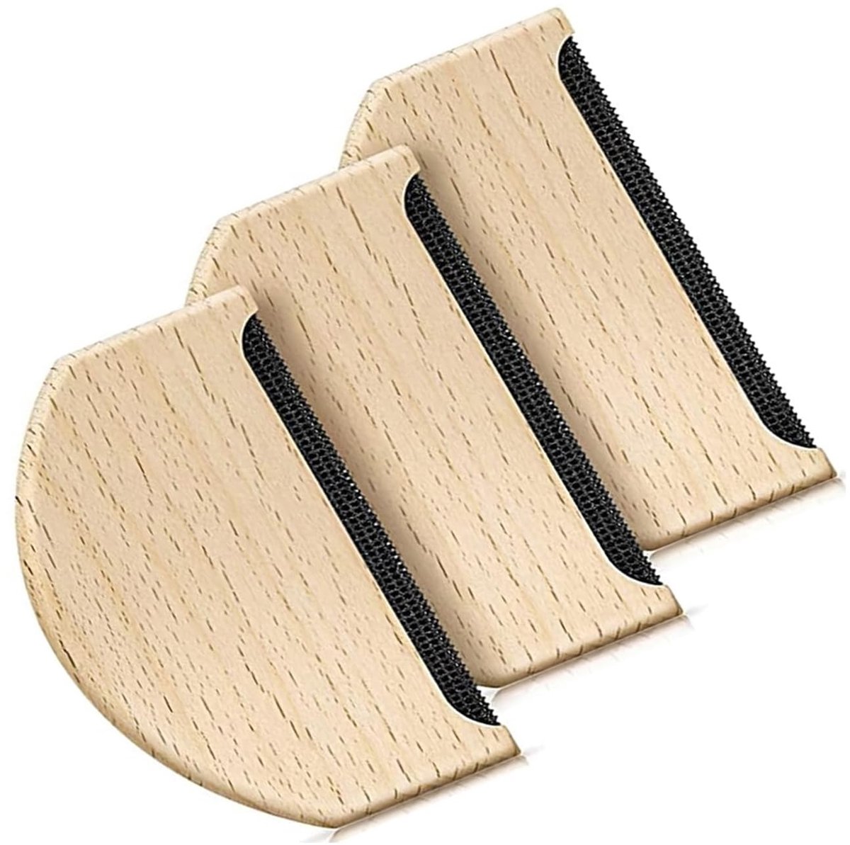 Dailygoods - Set van 3 Kasjmier Kammen voor het Verwijderen van Pilling van Kleding