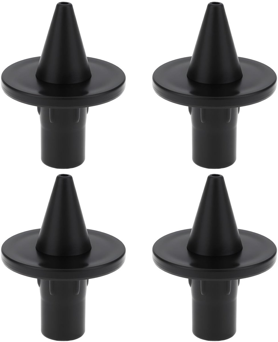 Dailygoods - Dailygoody - Universele Pole End Spike Voetstoppers - 4 Stuks - Voor 19mm Stalen Palen - Ideaal voor Caravan en Tent - Sterke en Duurzame Voetstoppers...