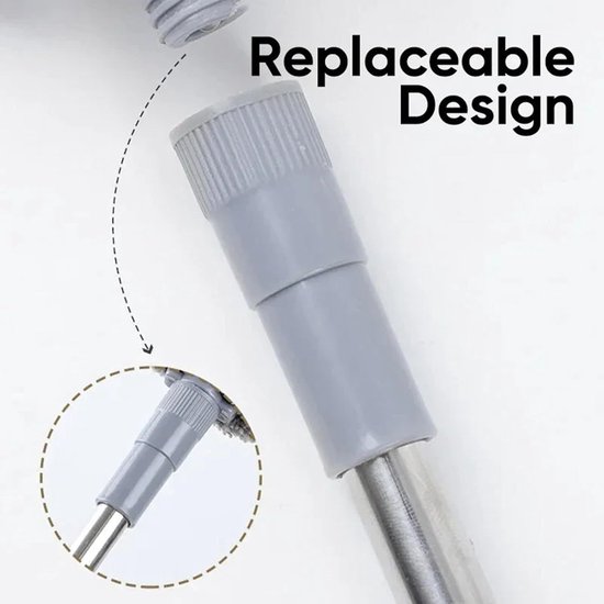 Microvezel Plumeau - Stofwisser Telescoop - Hoge Plekken Reinigen - Buigbare Kop - Tot 280 cm - Grijs — afbeelding 4
