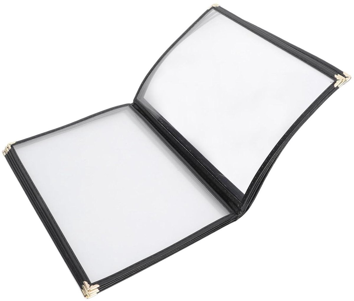 Menu Beschermhoes - Menukaart Map - Horeca Gebruik - Water Oliebestendig - 32 x 24 cm - Zwart