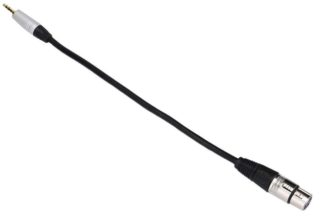Microfoon Kabel - XLR Adapter - Muziek Opnemen - Vergulde Stekkers - 0.3 Meter - Zwart