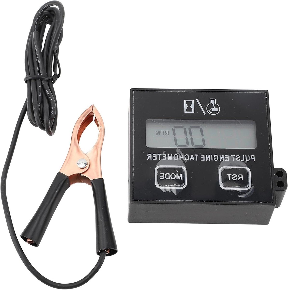 Motortoerenteller - Snelheidsmeter Motor - Motorprestaties Meten - Inductief Ontwerp - 30000 RPM - Zwart