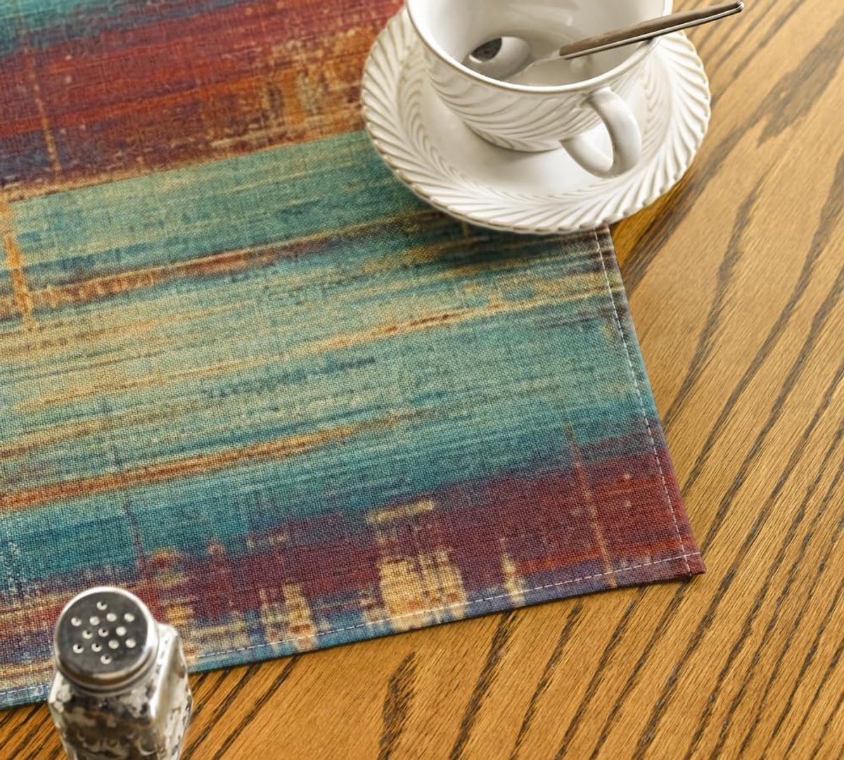 Tafelkleed - Keukentextiel - Eettafel Decoratie - Hoge Kwaliteit Polyester - 85x85 cm - Groen