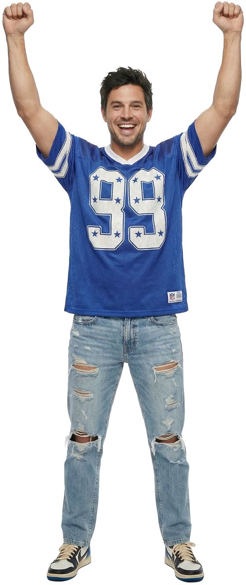 Oversized Ijshockeyshirt - Jersey - Blauw - Volwassenen