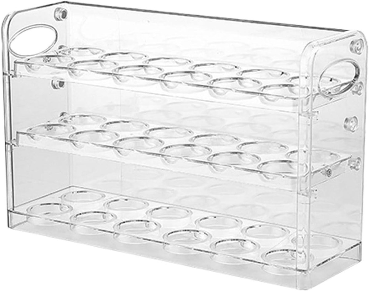 Eier Organizer - Opbergdoos - Koelkast Organisatie - Stapelbaar Ontwerp - 30 Eieren - Transparant