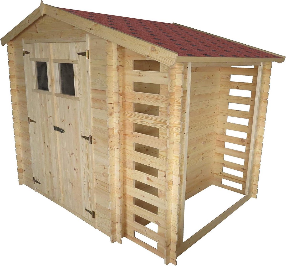 Dakshingles Set - Bitumen Bedekking - Tuinhuis Bekleden - Klimaatbestendig Materiaal - 3 m² Per Pak - Rood