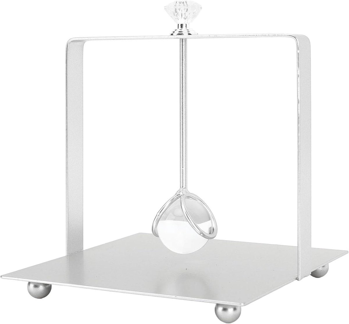 Servethouder - Papieren houder - Tafel decoreren - Innovatief hefhandgreep - 15 cm hoog - Zilver