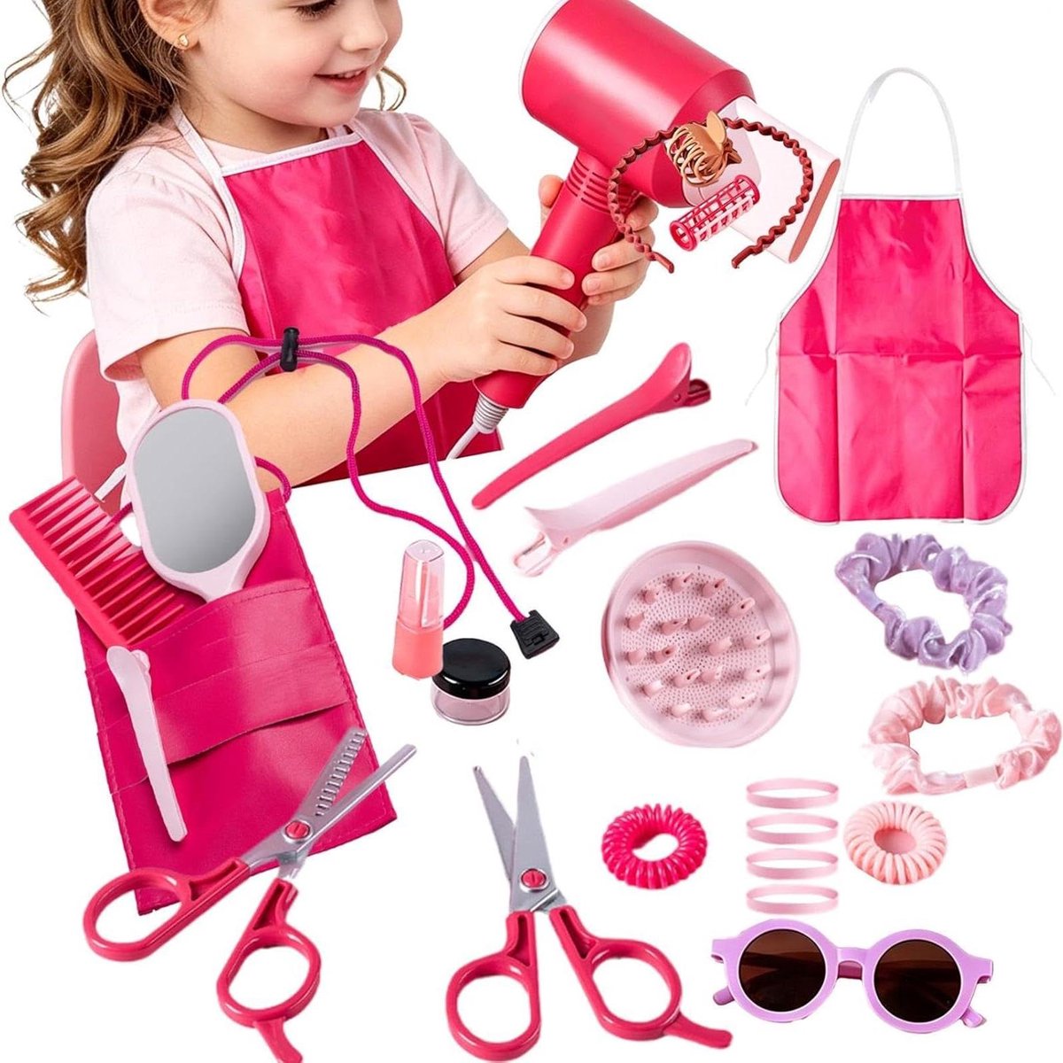 Kappersspeelset - Fantasie Salon - Rollenspel - Inclusief Accessoires - 23 x 14 x 12 cm - Niet gespecificeerd