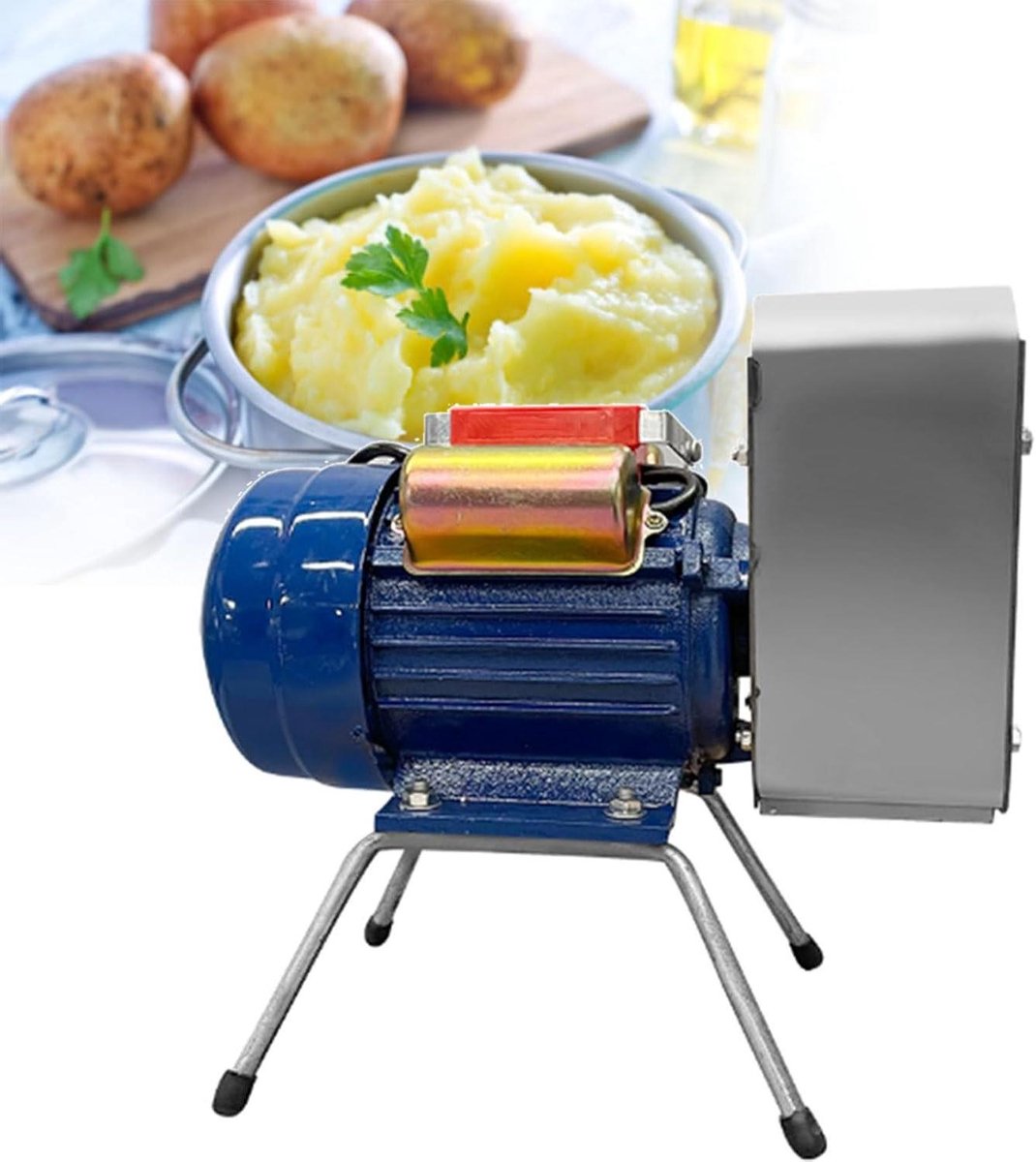 Aardappelstamper - Keukenmolen - Puree Maken - Roestvrijstaal - 20-30 kg/u - Zilver