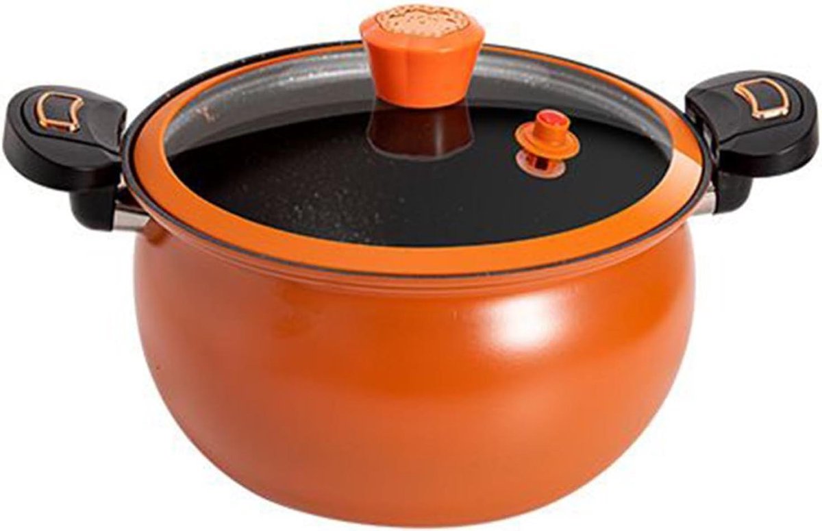 Snelkookpan Kookpot Maaltijden Bereiden Non-stick Coating 17 x 28.6 cm Zwart