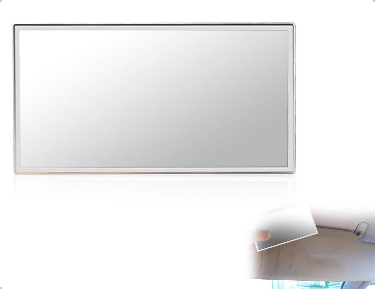 Autospiegel - Make-upspiegel - Make-up aanbrengen - HD spiegeldesign - 139 x 85 cm - Zilver