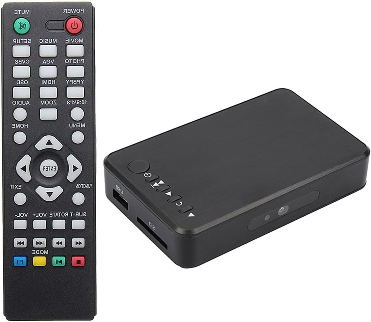 Draagbare Videospeler - Media Speler - Films Kijken - Full HD 1080p - Compact Formaat - Zwart