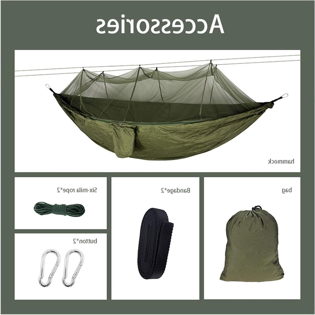 Dubbele Hangmat - Parachute stof - Outdoor Ontspanning - Ultralicht en compact - 260x140 cm - Geel