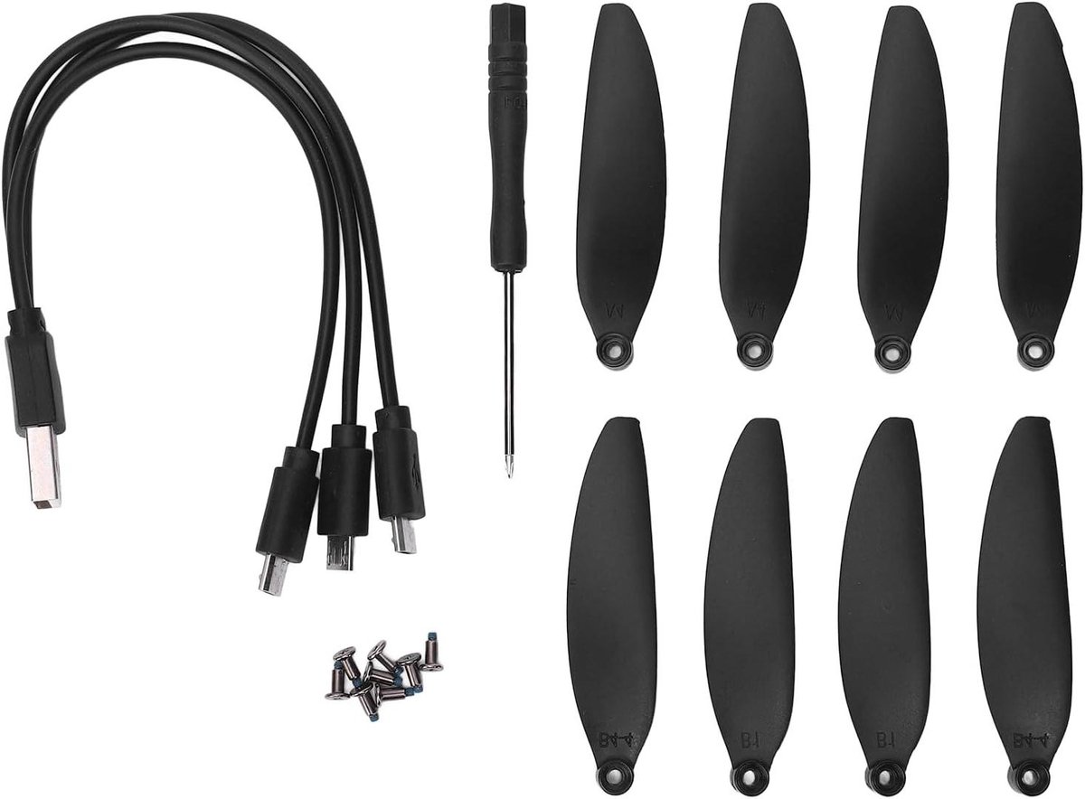 Drone Propellers - Vliegbladen - Stabiel Vliegen - Geluidsarm Ontwerp - 13 x 8 cm - Zwart