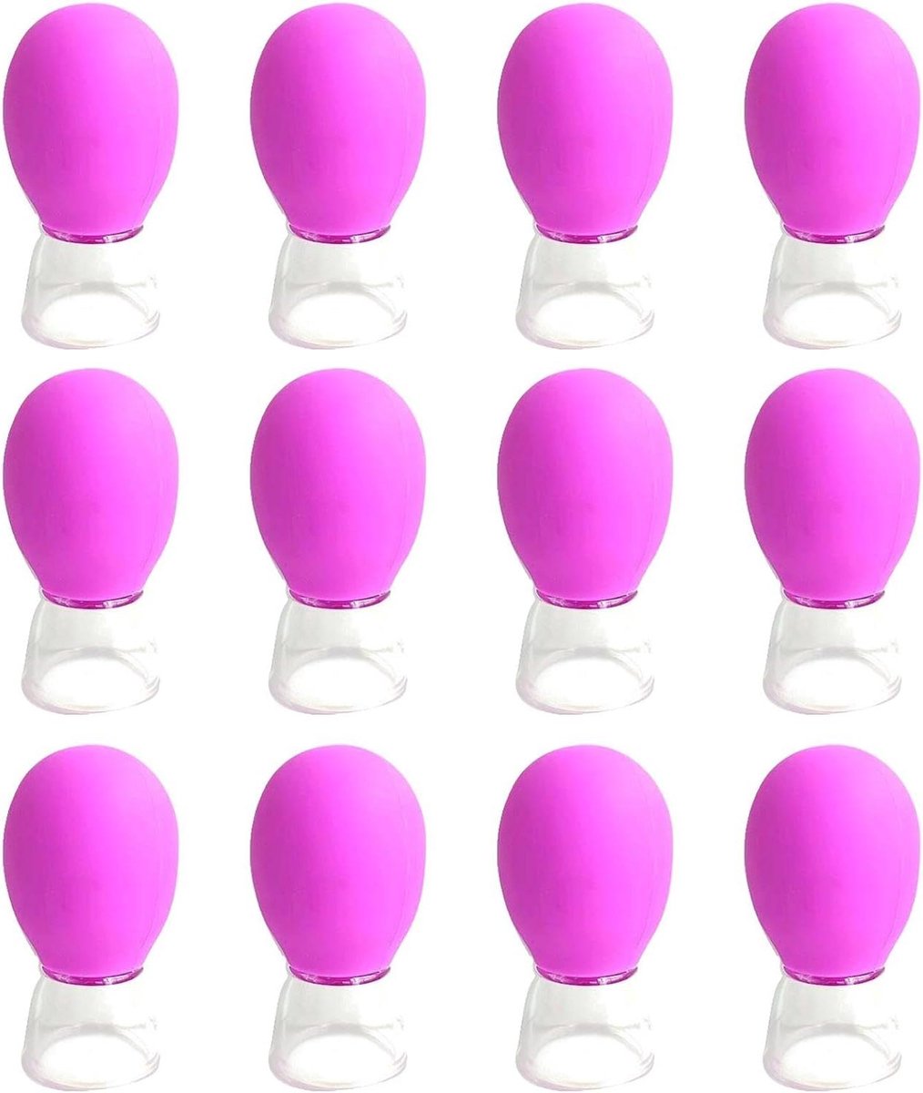 Siliconen Cupping Apparaat - Massage Cups - Lichaamsontspanning Stimuleren - Verbetert Bloedsomloop - 12 x 12 x 6 cm - Transparant