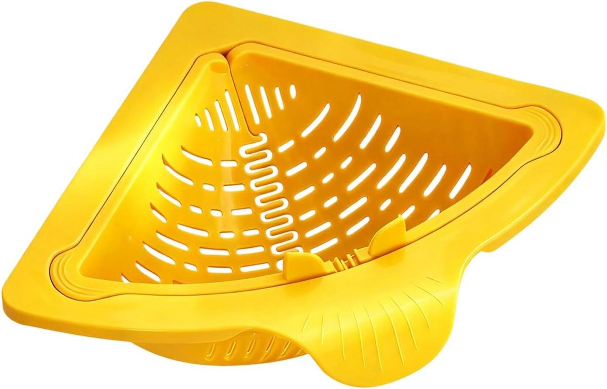 Zeefmand Gootsteen - Keuken Zeef - Afval Vangen - Magnetische Houder - 17.5 cm - Geel