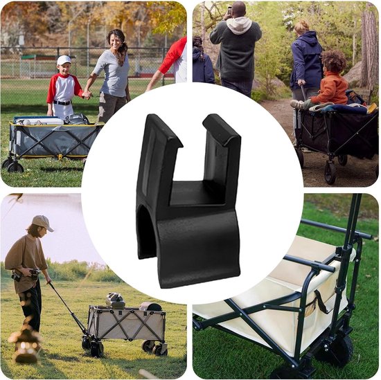 Winkelwagen Tafel - Kar Accessoires - Buitenactiviteiten - Tool-free Installatie - 4 Stuks - Zwart — afbeelding 3