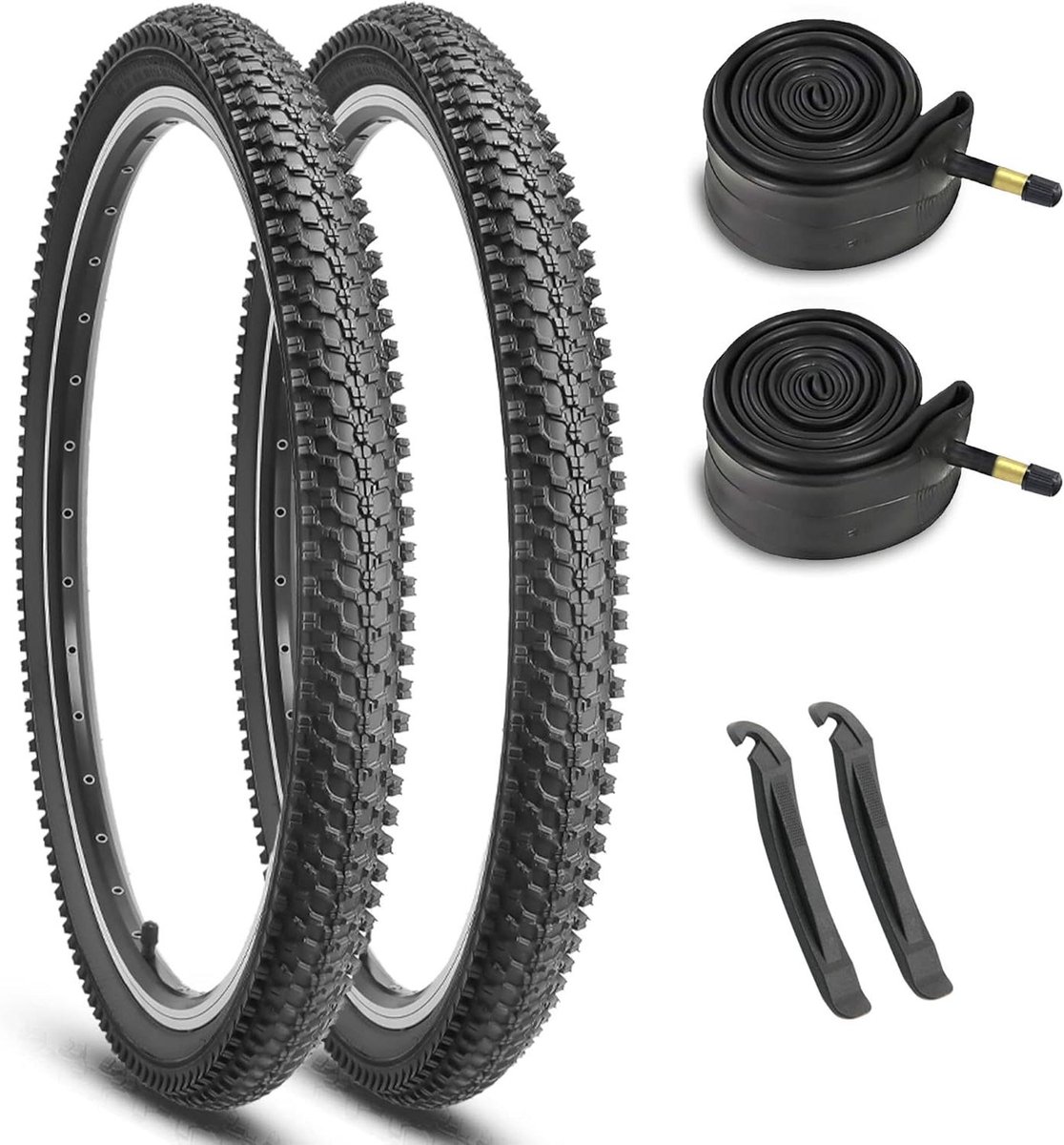Fietsbanden Set - Vervangende Banden - Mountainbiken - Hoge Tractie - 26 Inch 2 Stuks - Zwart