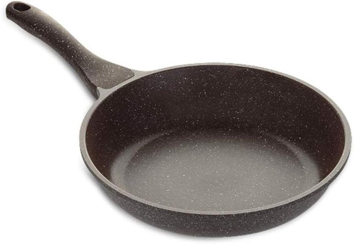 Koekenpan Steakpan Eierpan Koken en Bakken Duurzame Steen Coating 20 cm Diameter Grijs