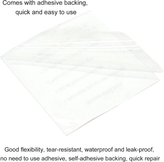Reparatiepleisters - Waterdicht TPU - Opblaasbare items - Weerbestendige hechting - 7 x 200 cm - Transparant — afbeelding 3