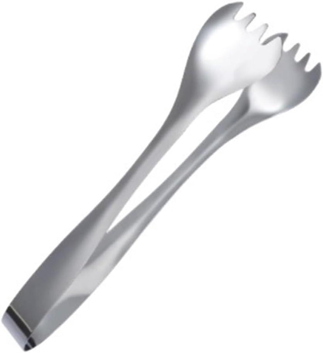 Keukentang - Voedsel Tang - Veilig Koken - Hittebestendig Ontwerp - 17 cm - Zilver